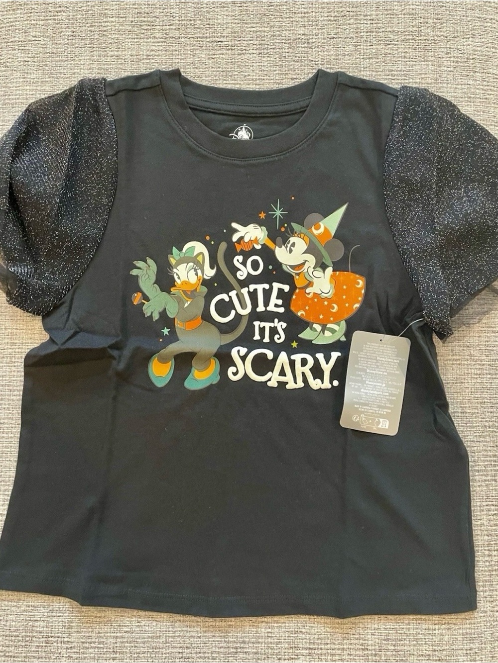 Minnie Mouse Daisy Duck So Cute it's Scary Halloween T-Shirt - Size 7/8 NWT